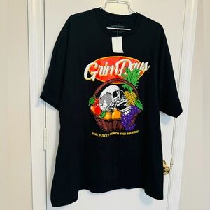 Grim Days "The Juice is Worth the Squeeze" graphic T-shirt Size XXL